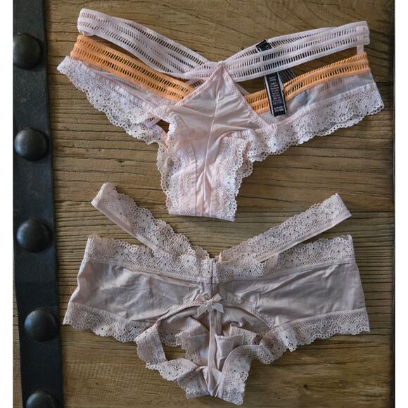 Victoria's Secret Very Sexy Strappy Hipster Cheeky Panty Bundle sz S New - Picture 4 of 5